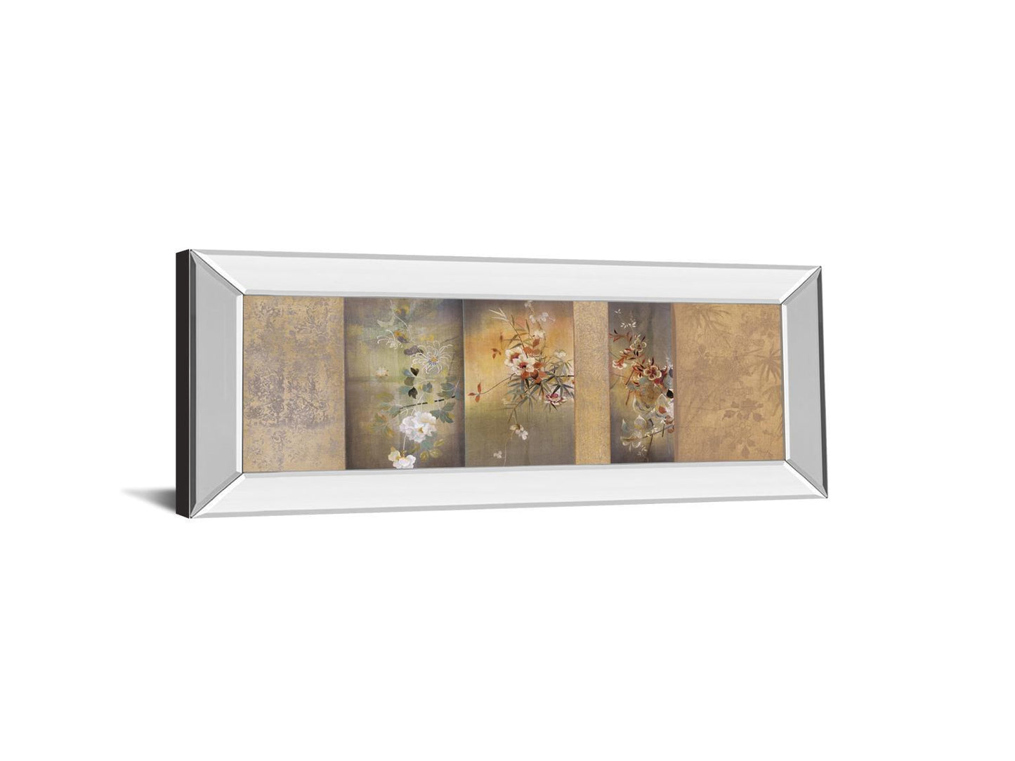 Tea Garden I By Douglas - Mirror Framed Print Wall Art - Beige