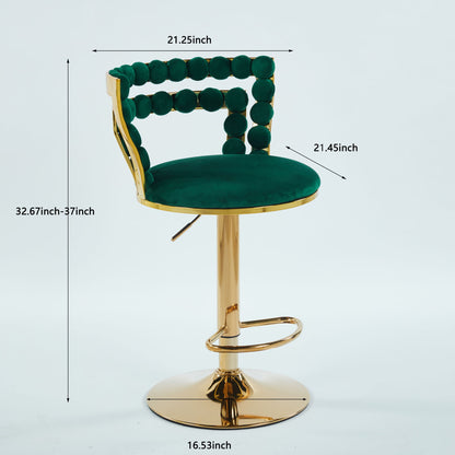 Modern Bar Chair With Iron Tube Legs, Soft Cushions And Comfortable Backrest, Suitable For Dining Room, Living Room, Cafe, Hairball Back, Bar Stool Home Essentials