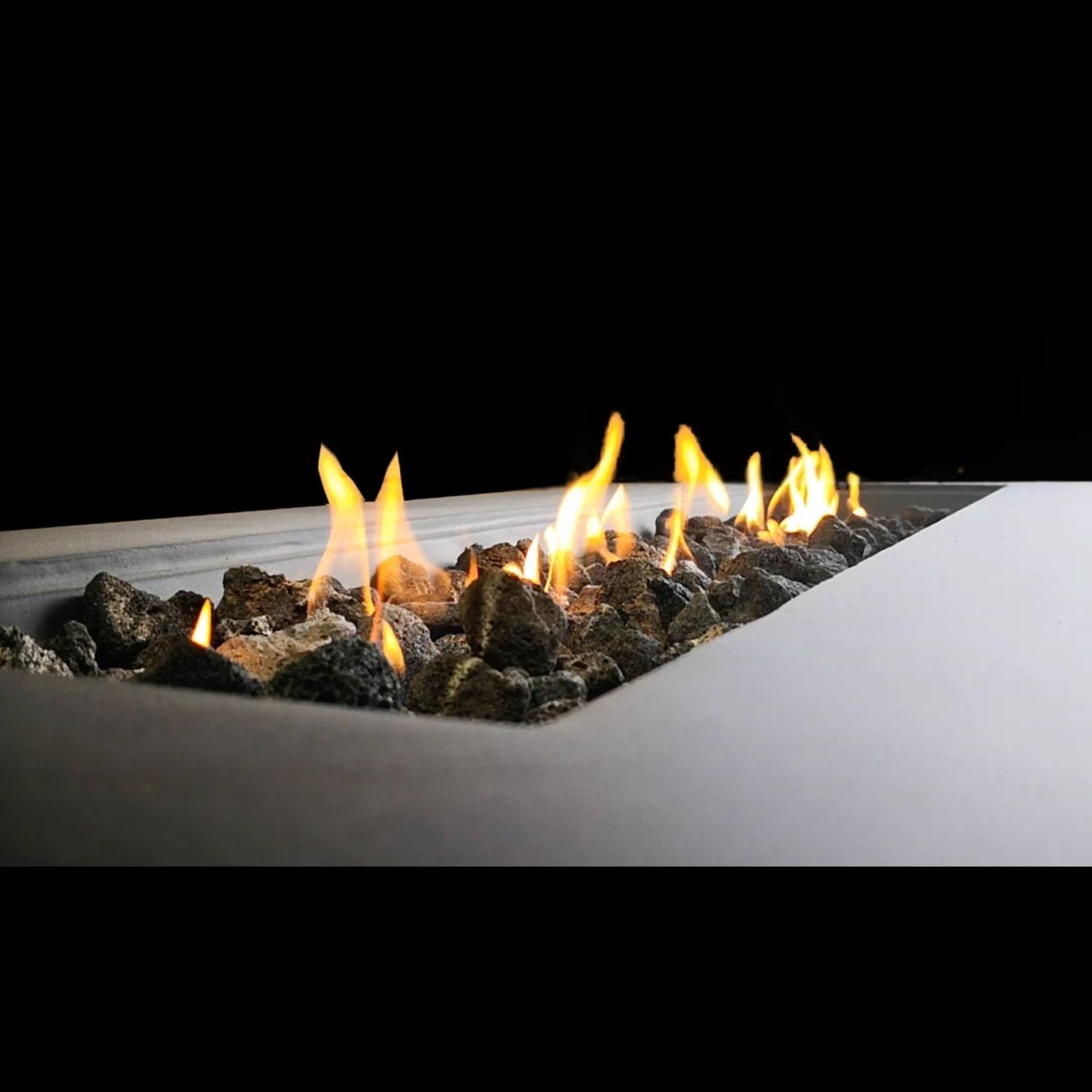 Modern Concrete Design Propane Outdoor Fire Pit Table LSI Patio Furniture