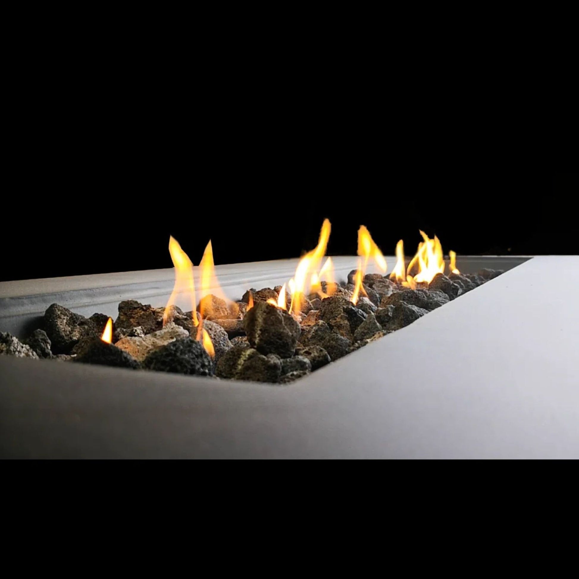 Modern Concrete Design Propane Outdoor Fire Pit Table LSI Patio Furniture