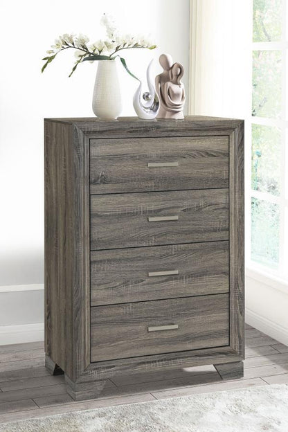 Wright - 4-Drawer Chest Of Drawers - Brown Oak Coaster Fine Furniture