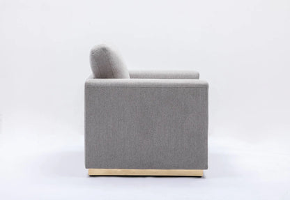 Valin - Linen Chair For Living Room - Gray Acme