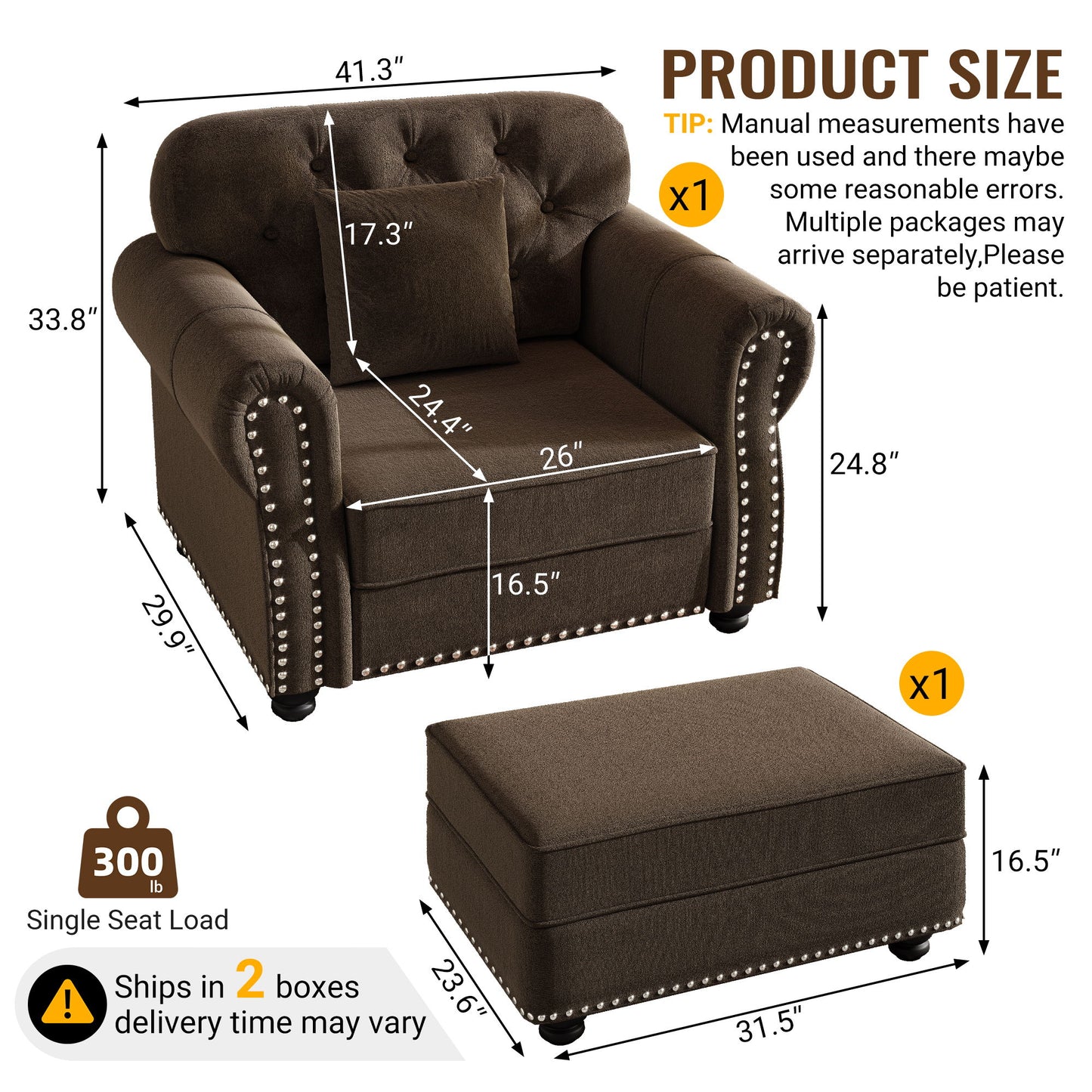 Sofa With Nailhead Trim And Rolled Armrests Home Essentials