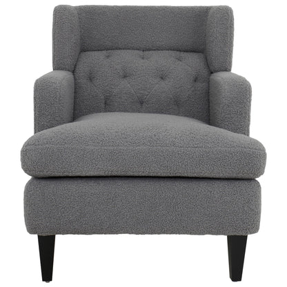Upholstered Accent Chair Tufted Armchair For Living Room And Bedroom Noble House
