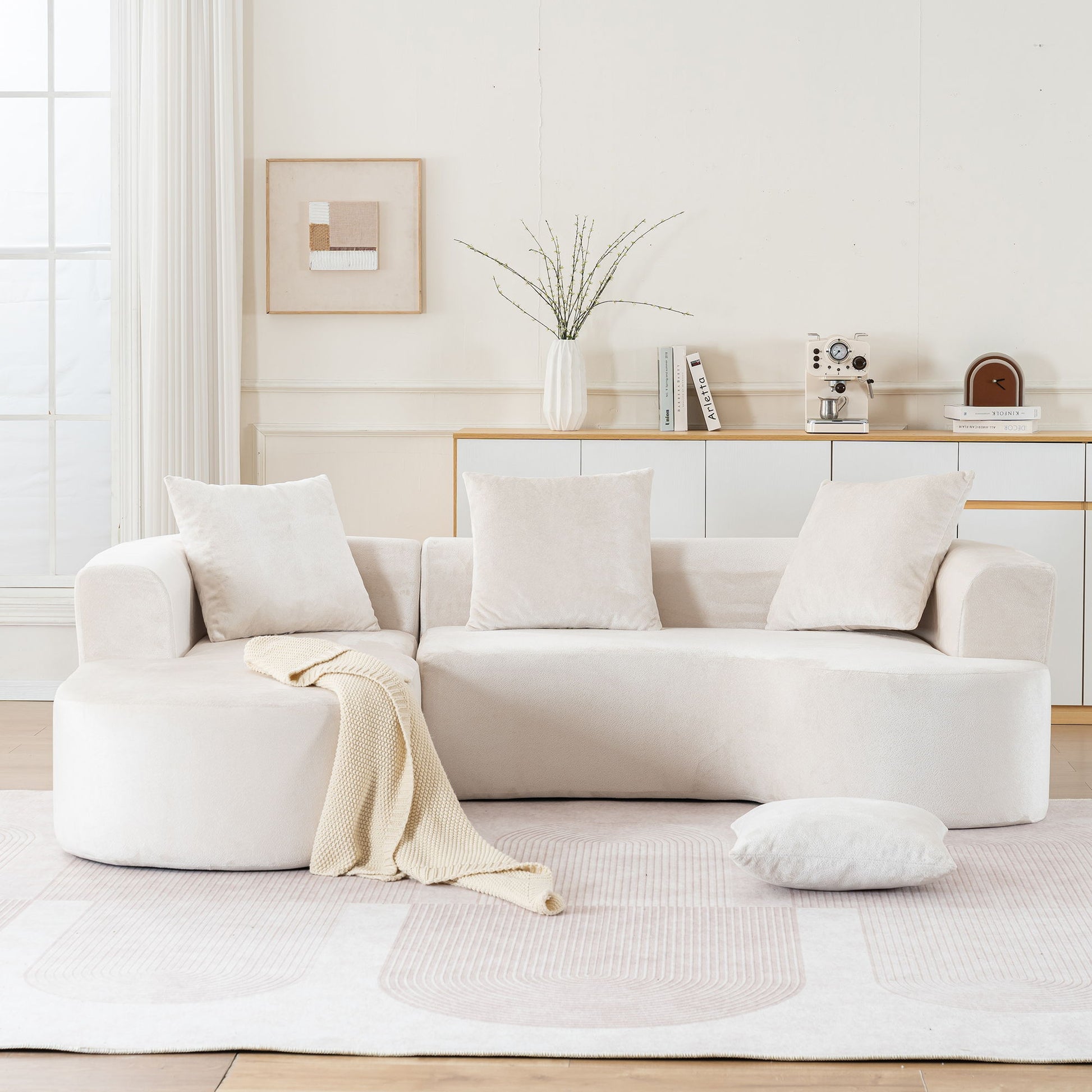 Modular Sectional Sofa With L Shape Chaise With Deep Seat Home Essentials