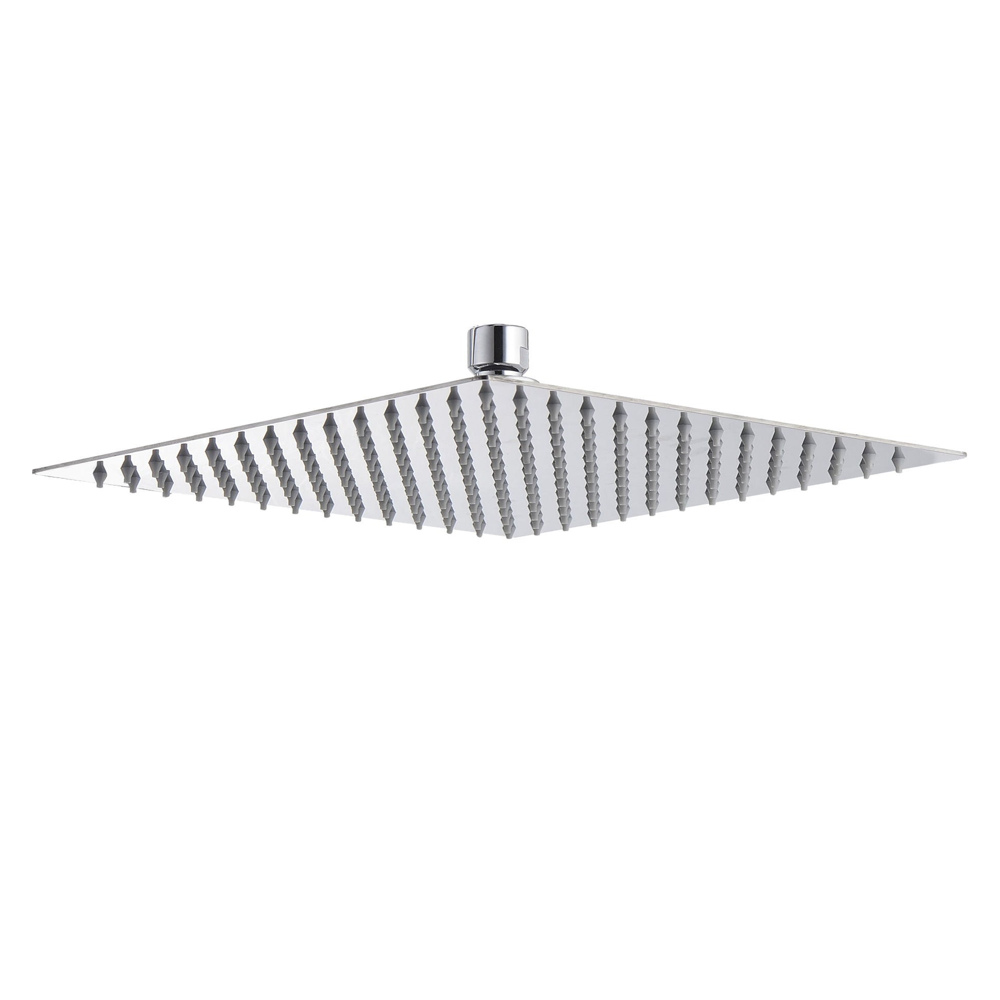 16" Square Rainfall Shower Head Fixed Wall Mount With Full Body Coverage & Self Cleaning Silicone Nozzles Daily Nest