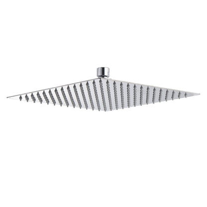 16" Square Rainfall Shower Head Fixed Wall Mount With Full Body Coverage & Self Cleaning Silicone Nozzles Daily Nest