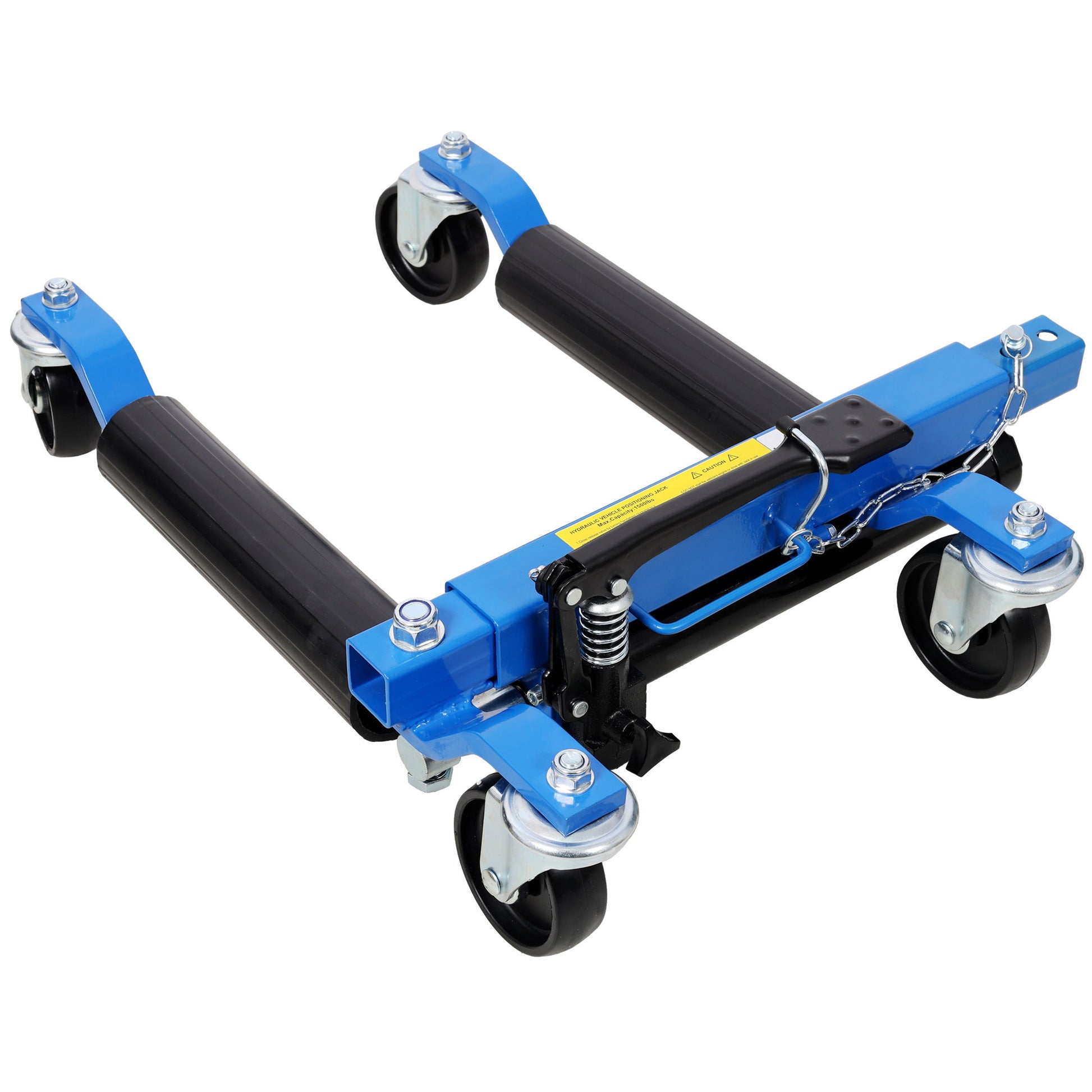 Hydraulic Car Wheel Dolly (Set of 2) With Foot Pedal Lift, 1, 500Lbs Capacity - Black / Blue Daily Nest