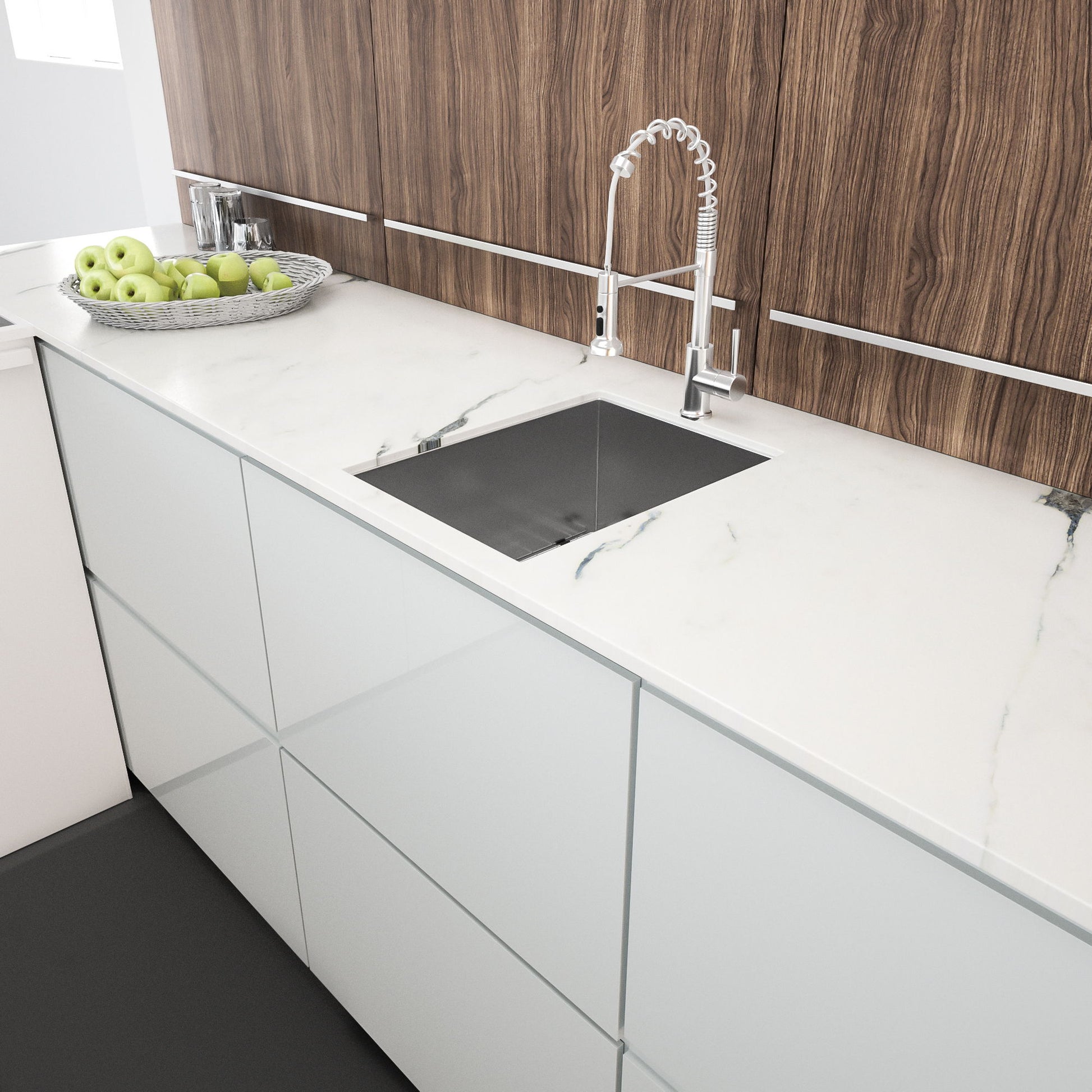 Modern Style Undermount Sink With Stainless Steel, Deep Single Bowl Daily Nest