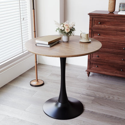 Mid-Century Round Dining Table With Pedestal Base For 2 - 4 People Home Essentials