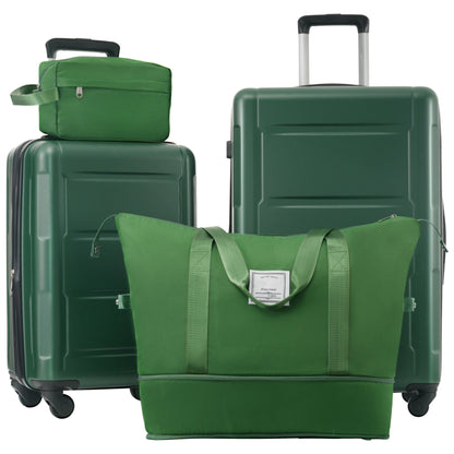 2 Piece Luggage Set With Bags Expanable Spinner Wheels ABS Lightweight Suitcase With Tsa Lock 20" / 24" Daily Nest