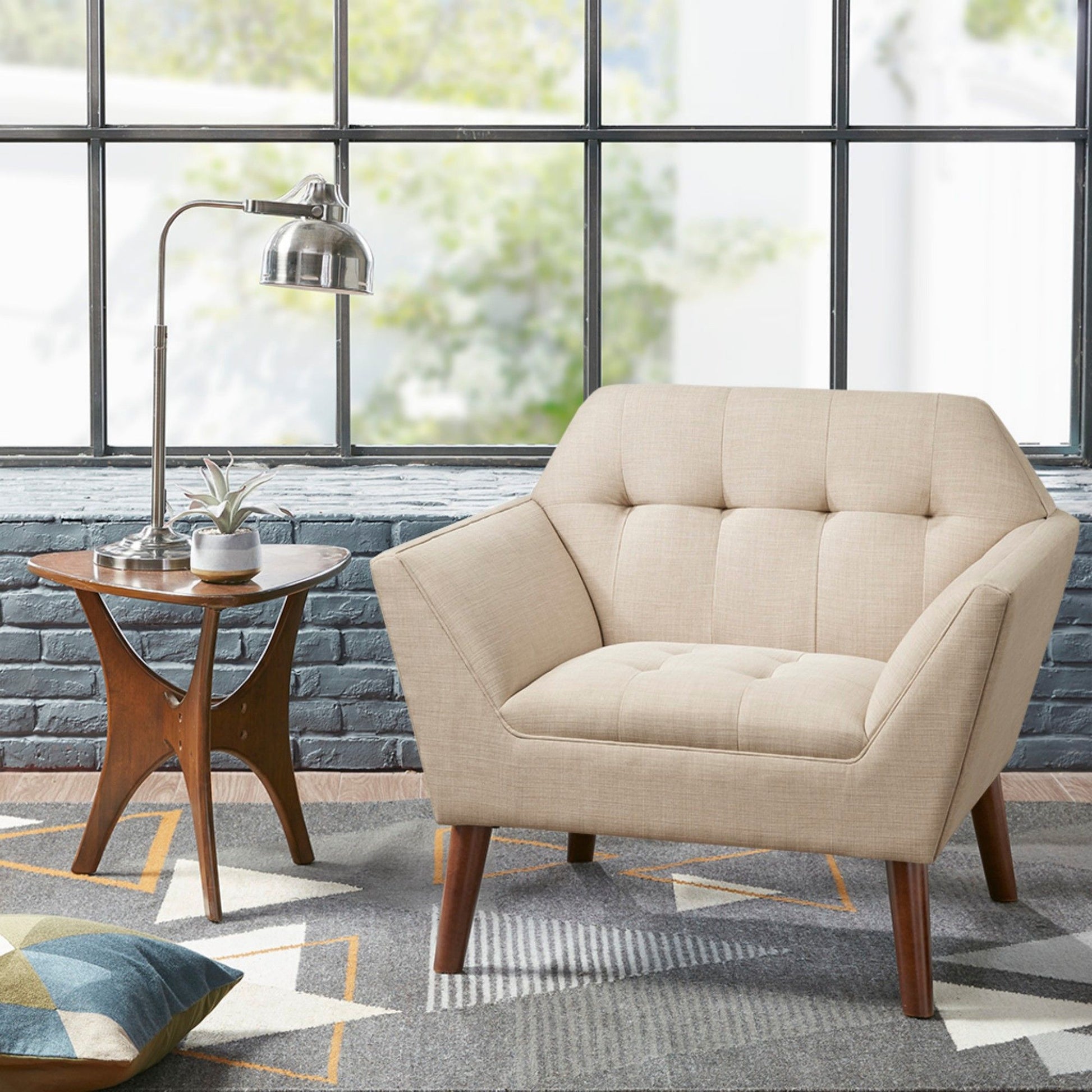 Modern Lounge Chair With Button Tufting JLA