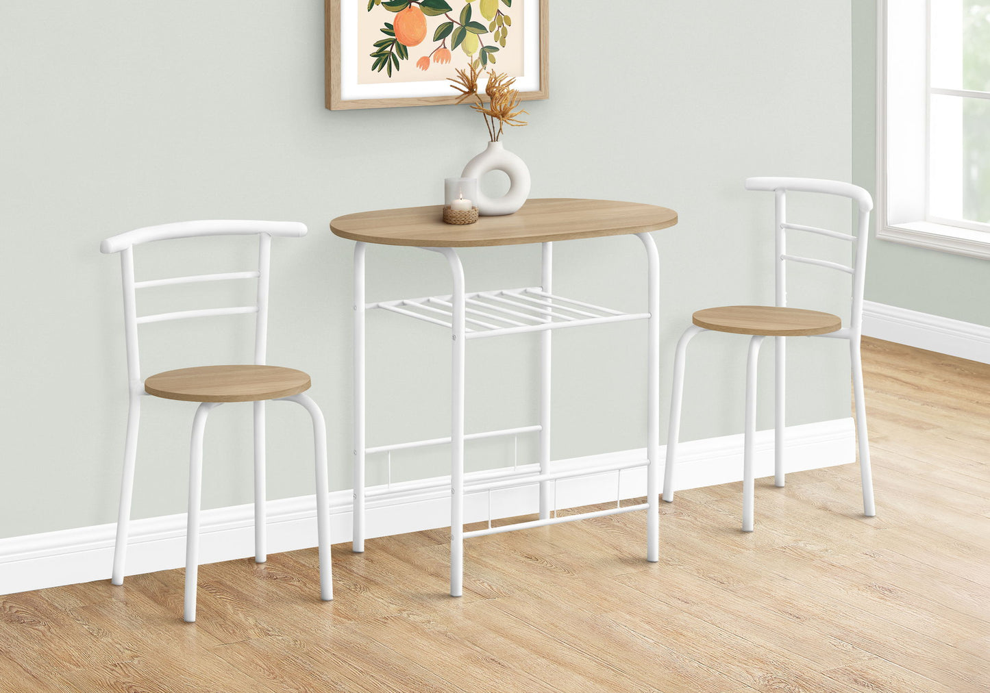 3 Pieces Dining Table Set, Small, Contemporary & Modern 8th Street