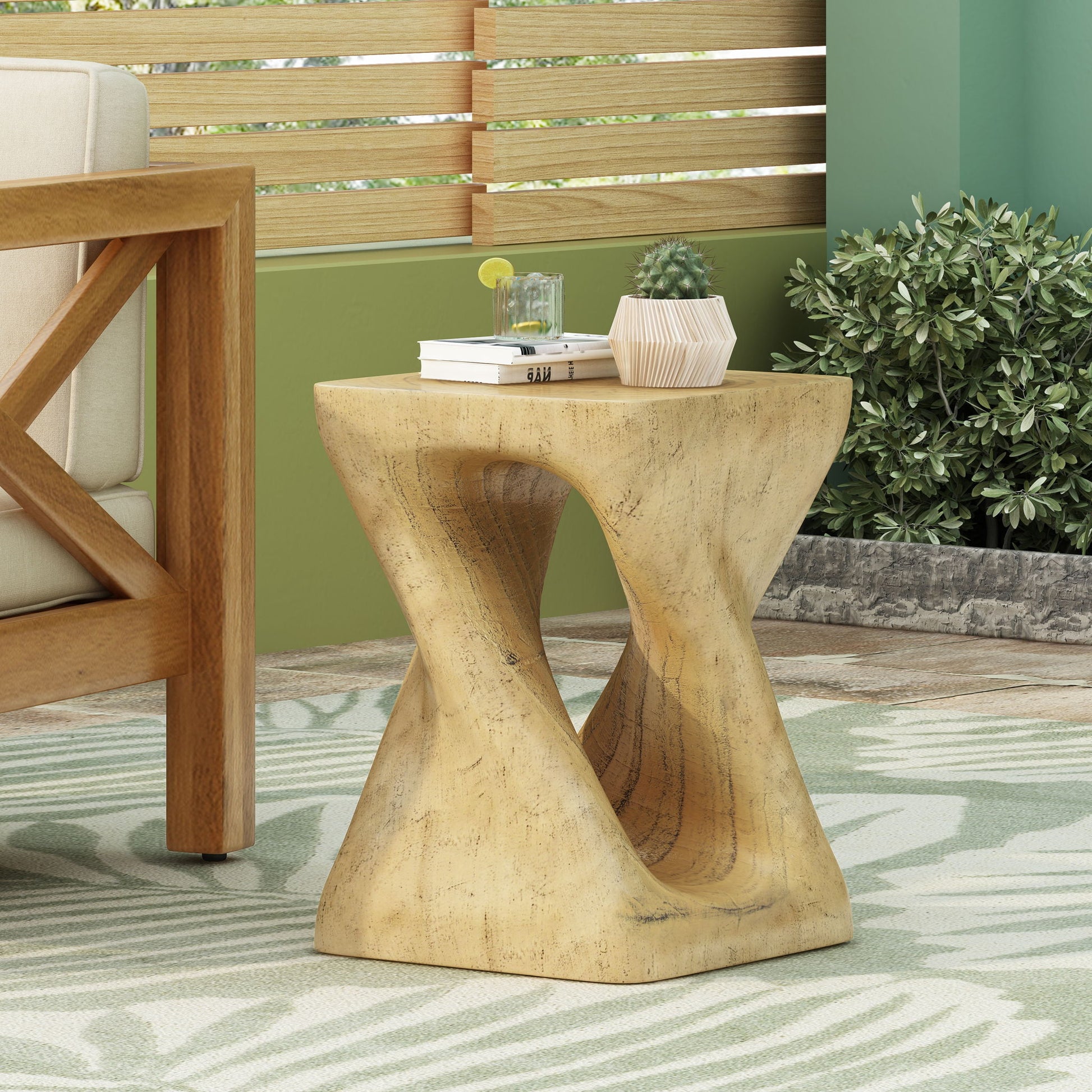 Twist Shape Side Table Noble House