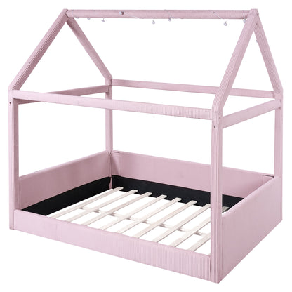 Upholstered House Style Daybed With LED Light Strips Dreamland