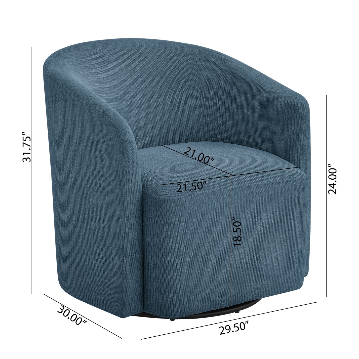 Ardena - Modern Swivel Barrel Chair Ridgecrest Home