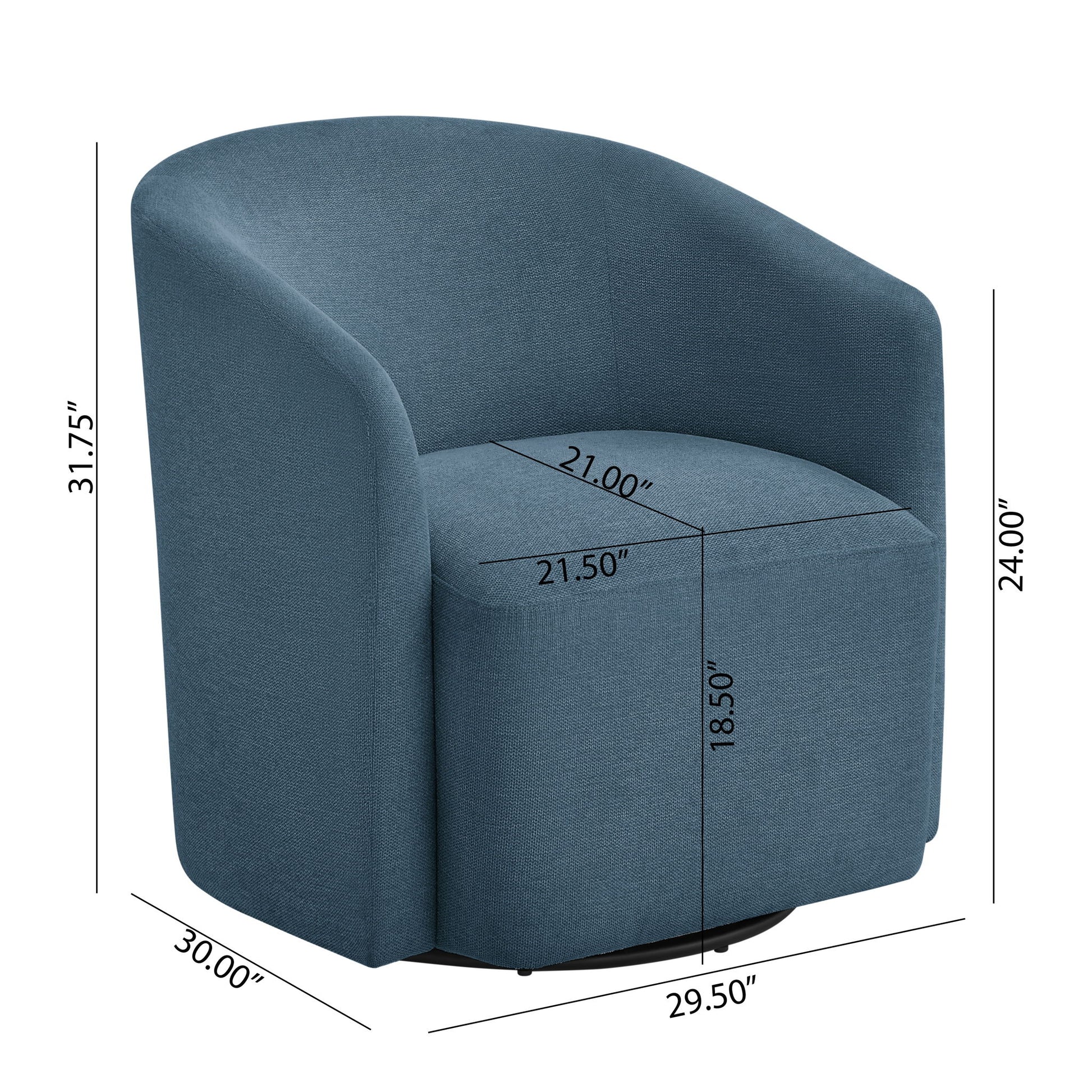 Ardena - Modern Swivel Barrel Chair Ridgecrest Home