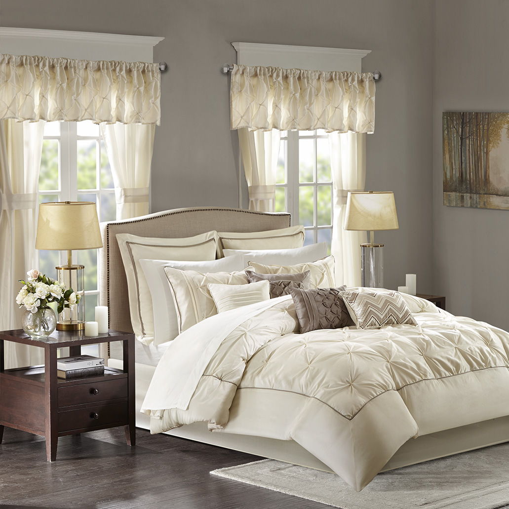 Joella - California King 24 Piece Room In A Bag - Ivory Madison Park Essentials