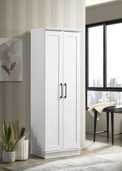 Evelyn - Sleek Storage Cabinet With Framed Panel Design - White Lilola Home