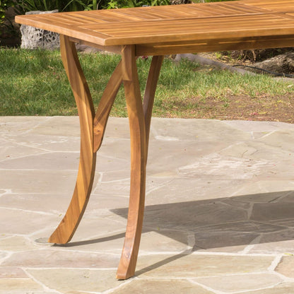 Outdoor Hermosa 7 Piece Wood Dining Set With Cushions - Teak Noble House