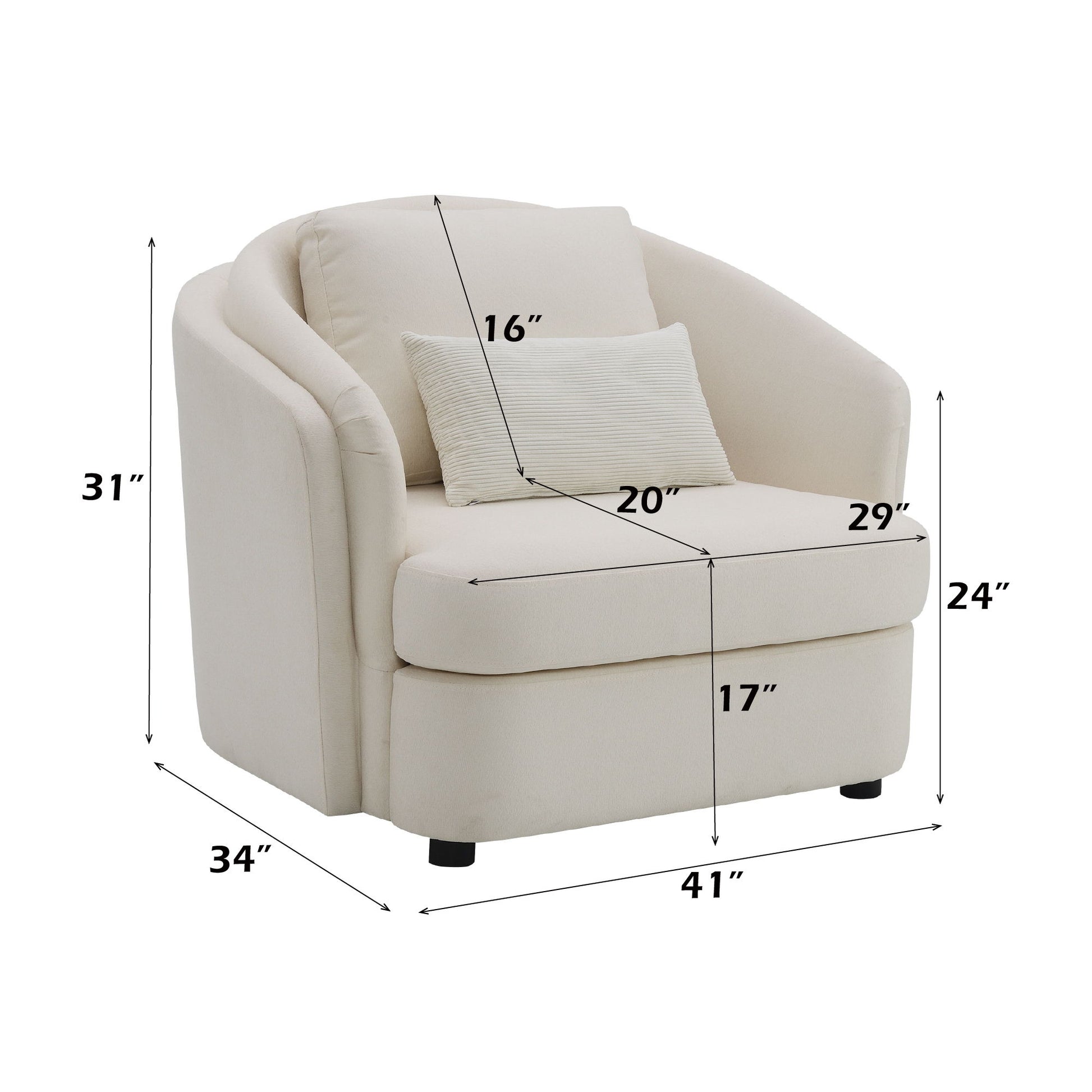 Mariko - 3 Piece Living Room Set Sofa Loveseat Chair - Beige Acme