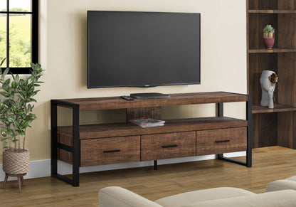 TV Stand, Console, Media Entertainment Center, Storage Drawers, Modern 8th Street