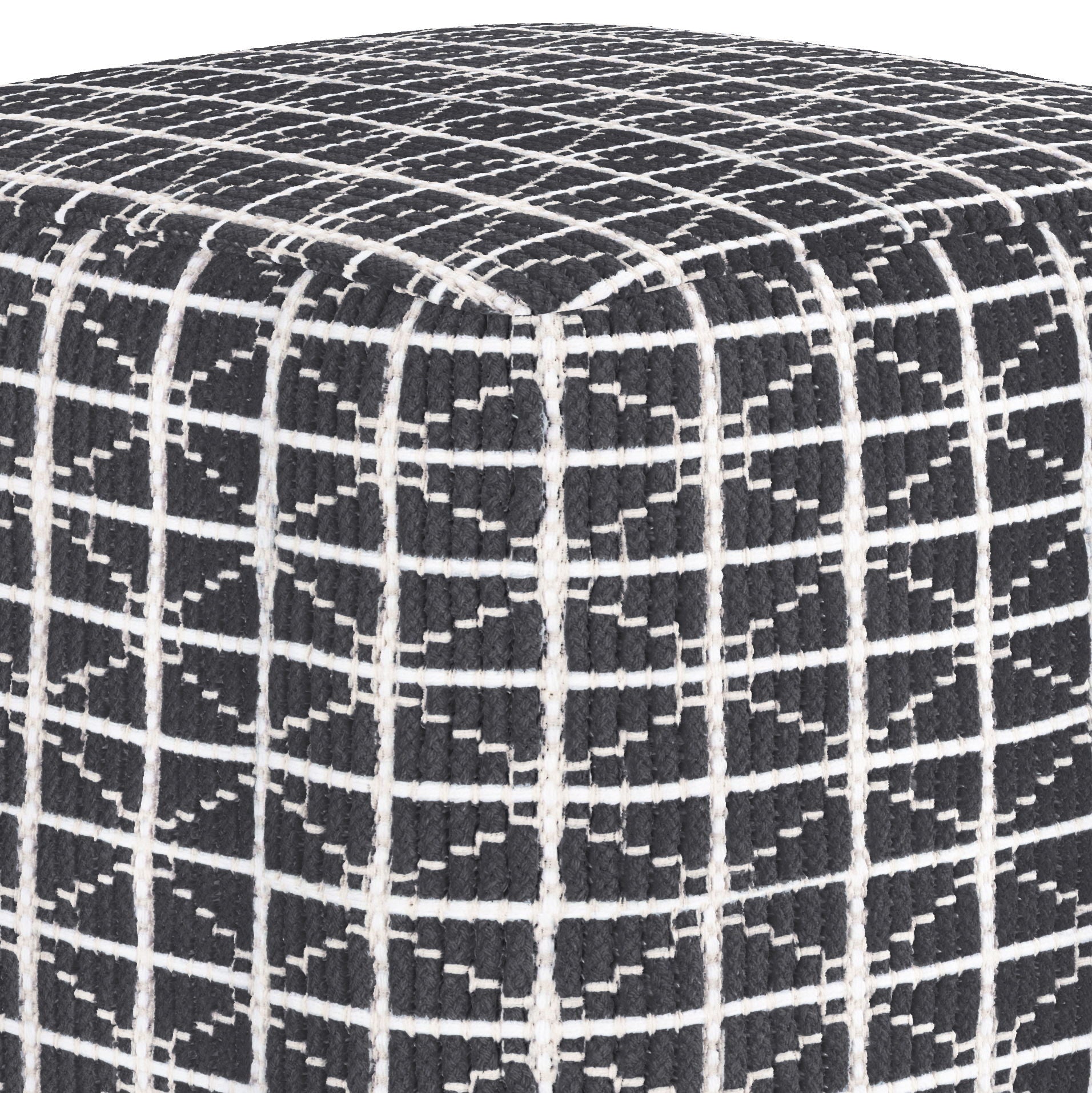 Noreen - Upholstered Square Pouf Simpli-Home