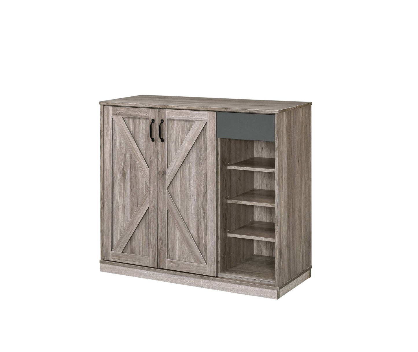 Toski - Shoe Cabinet - Rustic Gray Oak Acme