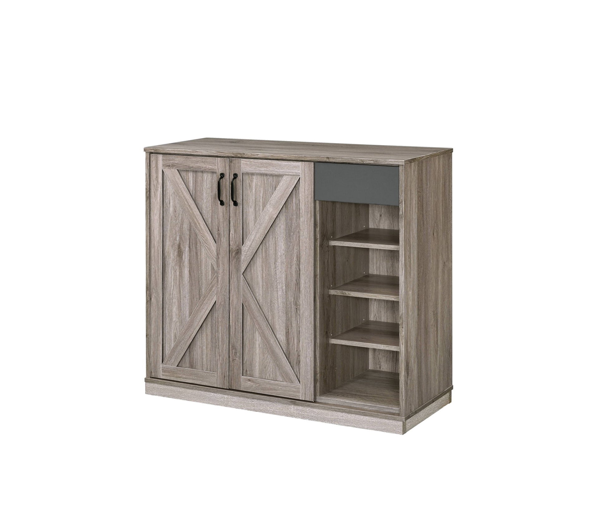 Toski - Shoe Cabinet - Rustic Gray Oak Acme
