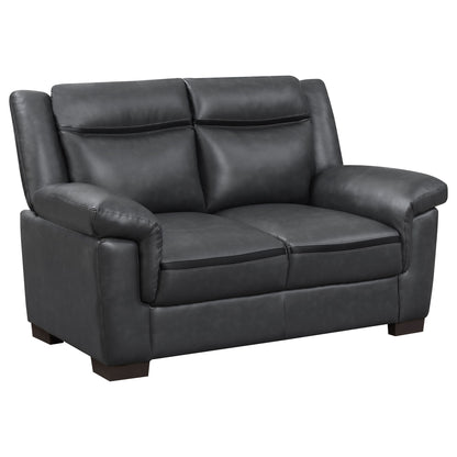 Jacob - Loveseat With Pillow Top Arms Upholstery - Gray Furniture Max