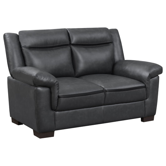 Jacob - Loveseat With Pillow Top Arms Upholstery - Gray Furniture Max