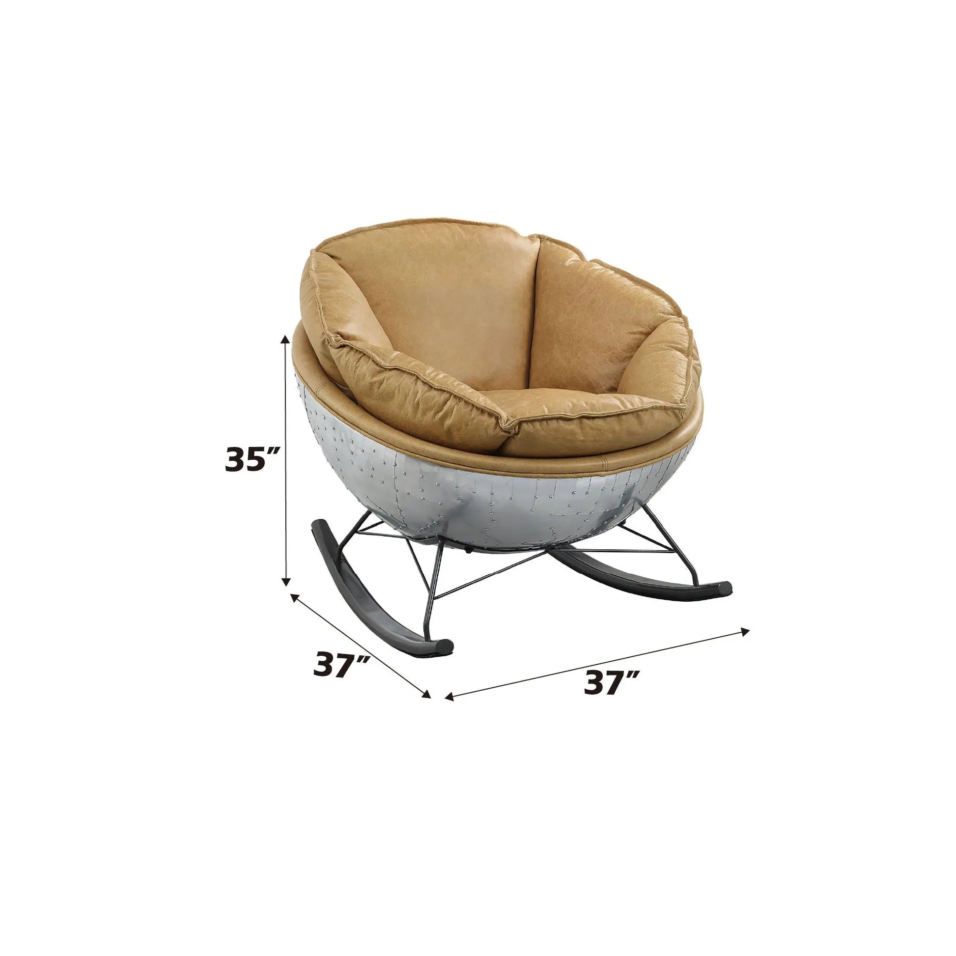 Pippin - Top Grain Leather Rocking Chair - Morocco Acme