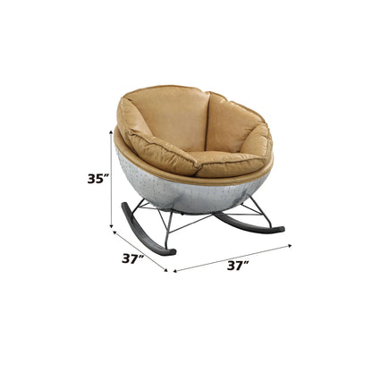 Pippin - Top Grain Leather Rocking Chair - Morocco Acme