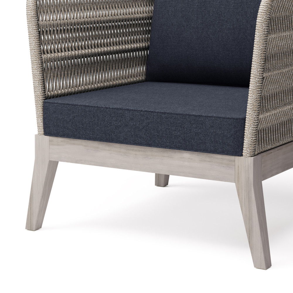 Santiago - Outdoor Conversation Chair - Slate Gray Simpli-Home