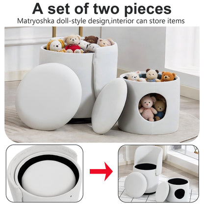 Barrel Chair With Built In Storage, 360° Swivel - Beige Home Essentials