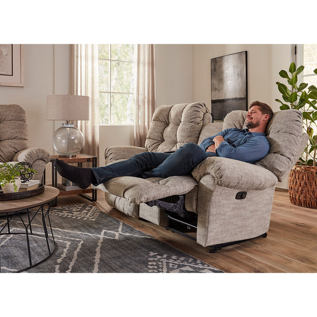Corey Power Tilt-Headrest Console Loveseat