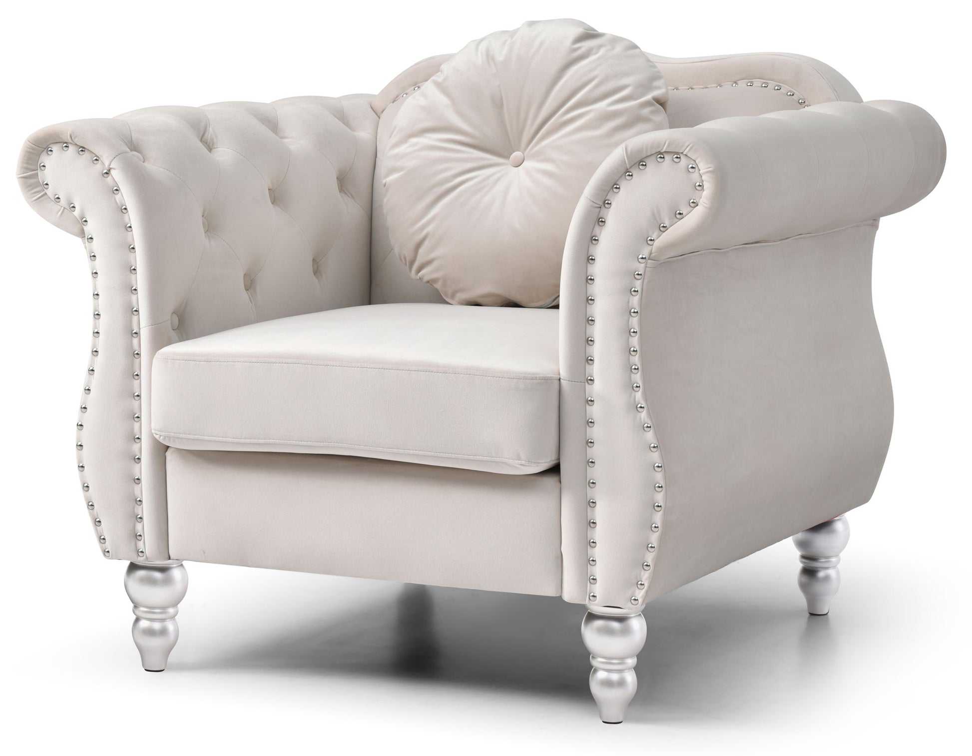 Chic Transitional Flared Arm Chair Glory Furniture