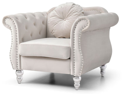 Chic Transitional Flared Arm Chair Glory Furniture
