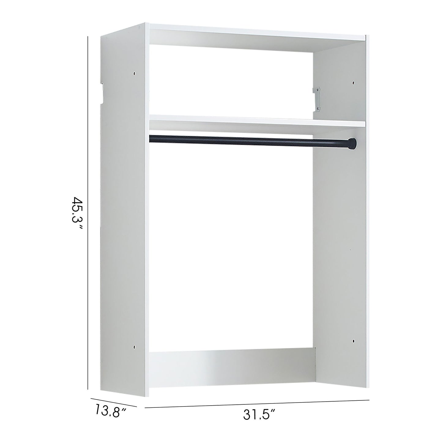 Devi - Wall Mounted Wood Closet System Home Essentials