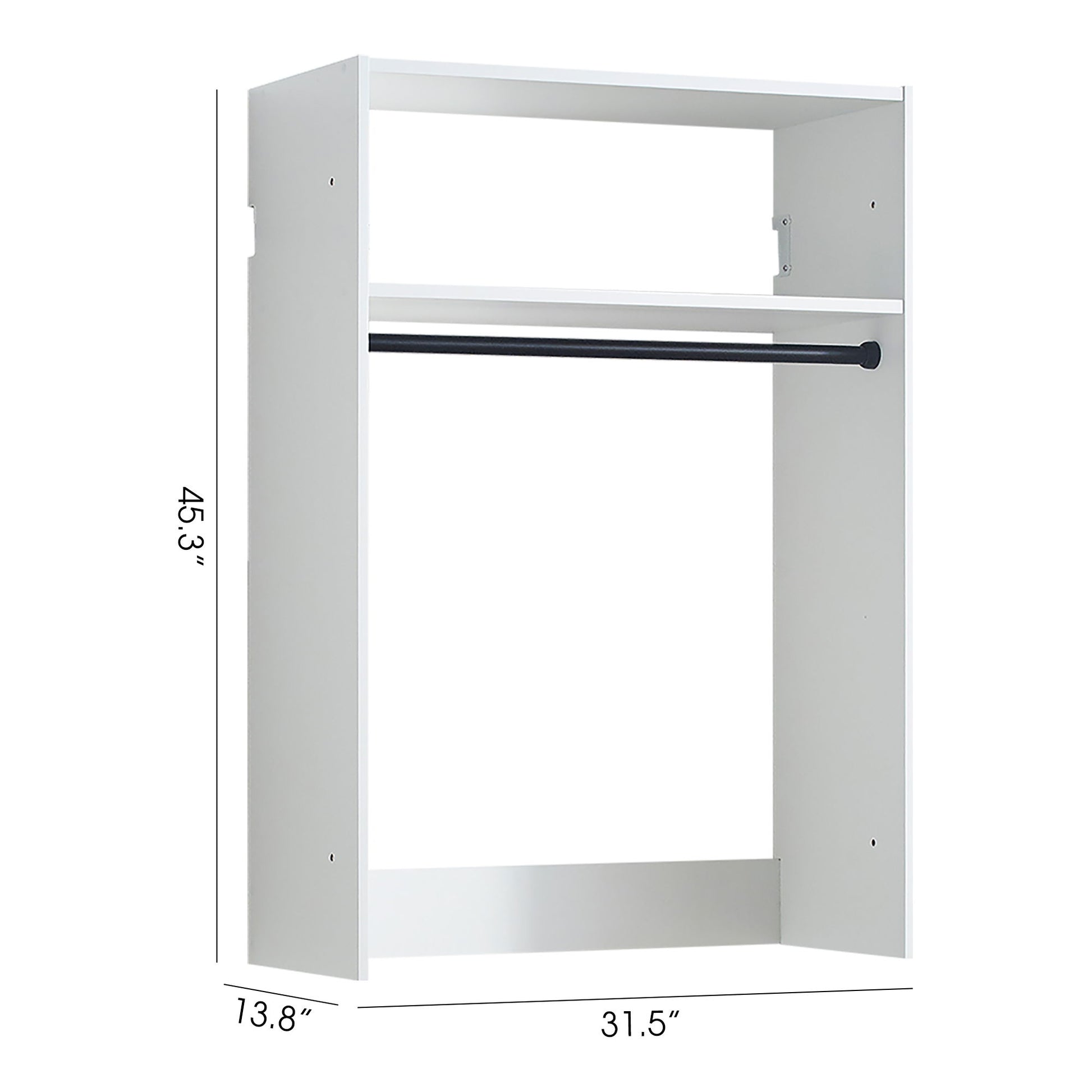 Devi - Wall Mounted Wood Closet System Home Essentials