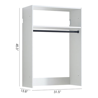 Devi - Wall Mounted Wood Closet System Home Essentials