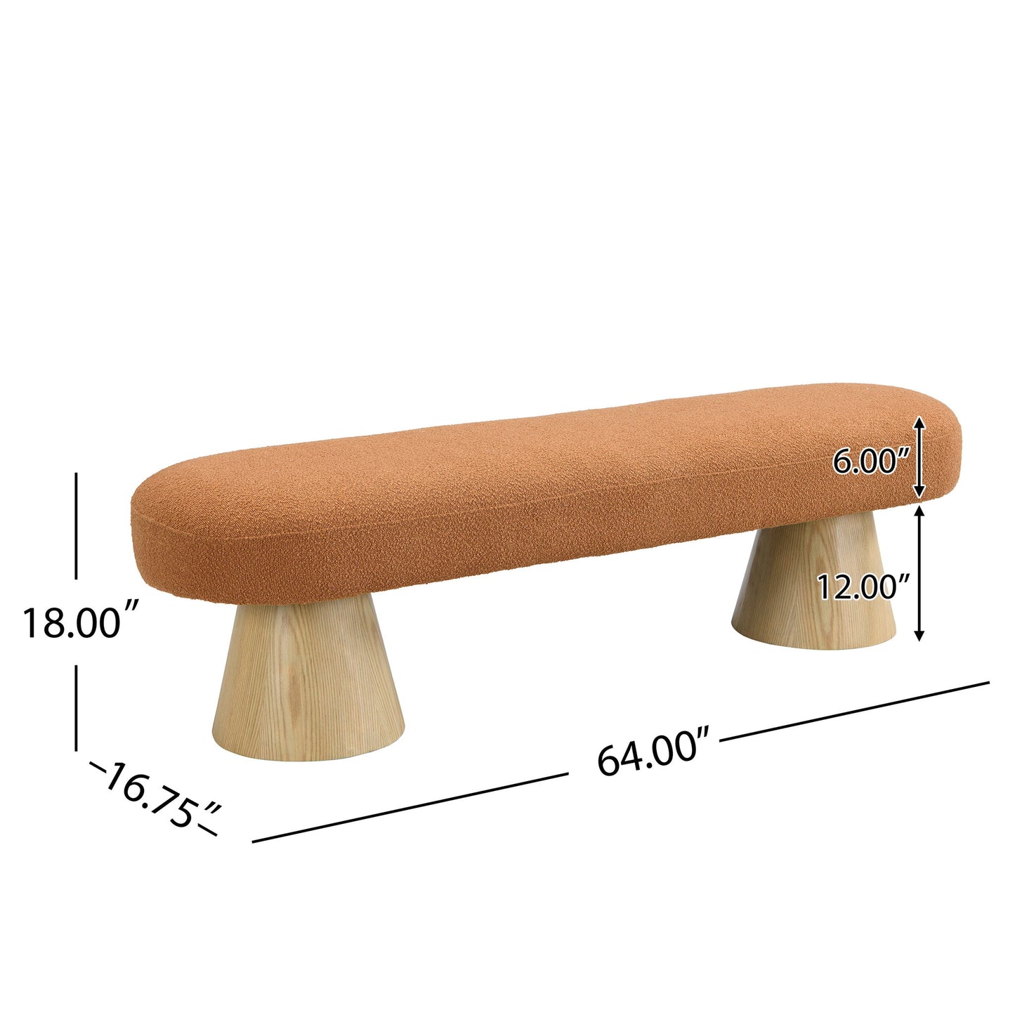 Upholstered Bench For Dining Room Noble House