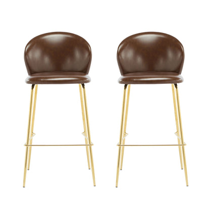 Kira - Upholstered Bar Stool (Set of 2) Noble House