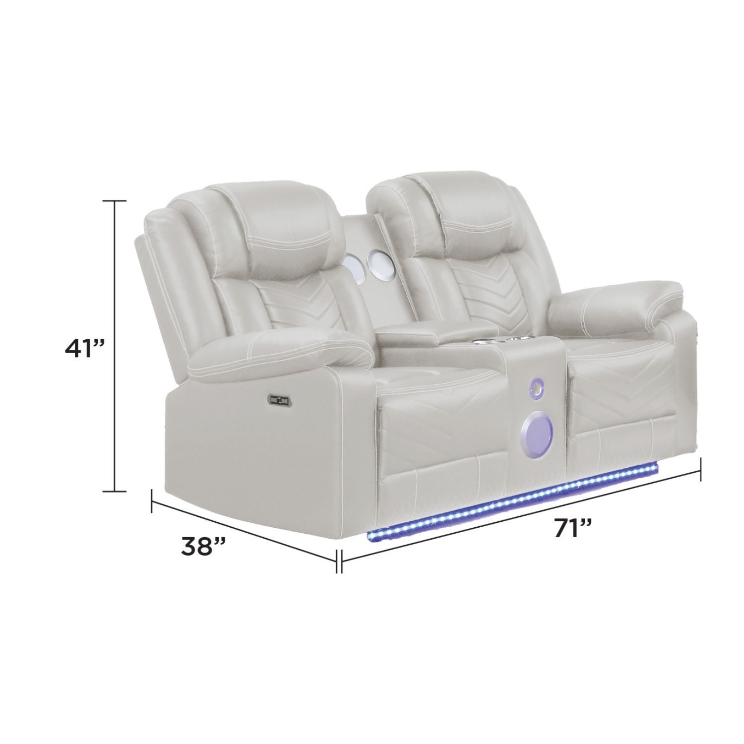 Challenger - LED Power Recliner Set Matrix Furniture Group