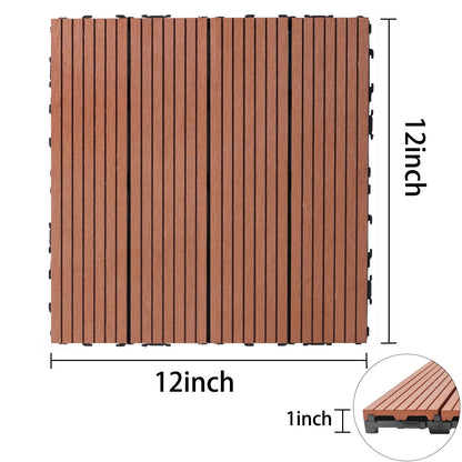 Wood Plastic Composite Deck Tiles, Sustainable Composite Decking Resist Rust, Water, Weather, Easy To Diy & Maintain Daily Nest