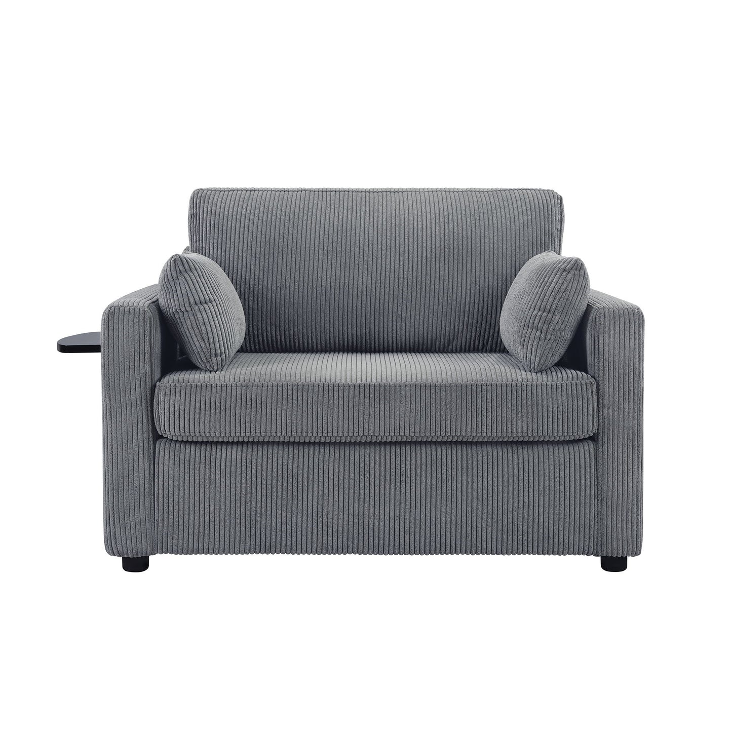 Sleeper Sofa With Foldable Mattress, USB Ports, Side Table & Storage Pocket Hearth and Haven
