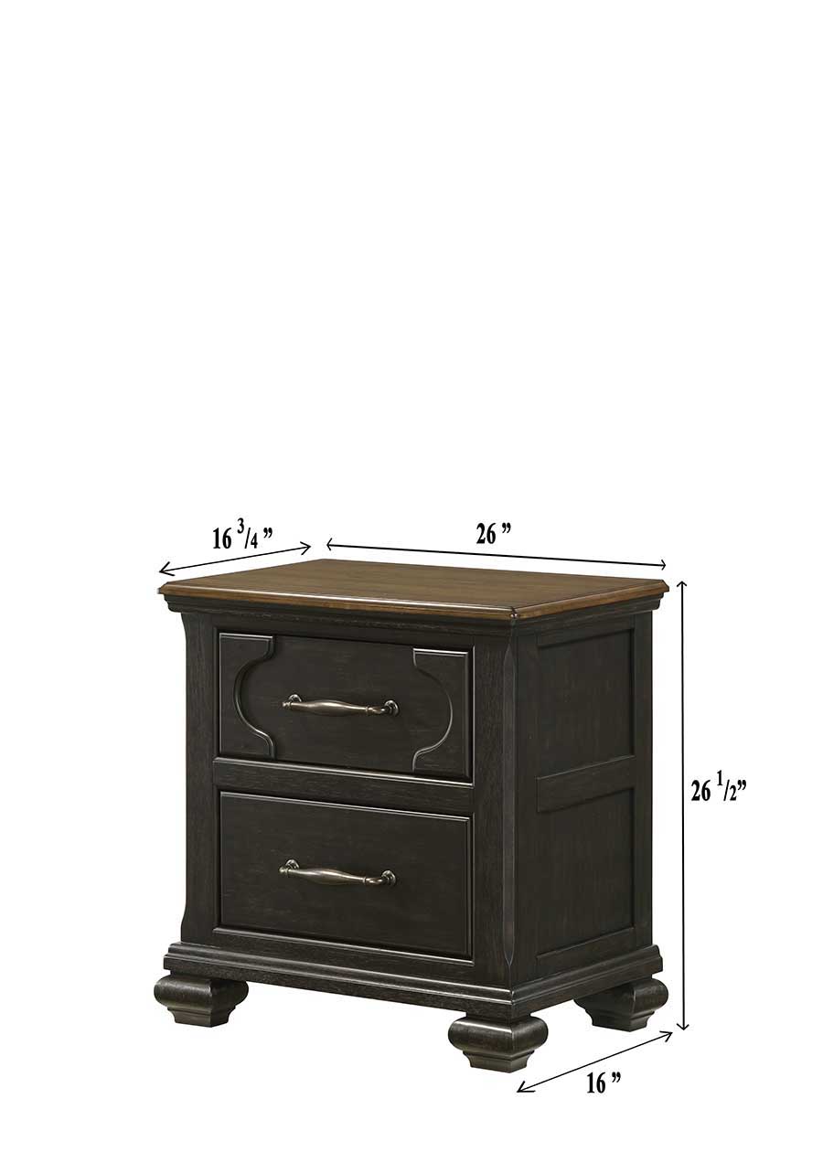 Hamilton - Nightstand - Black Crown Mark