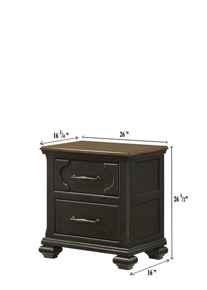 Hamilton - Nightstand - Black Crown Mark