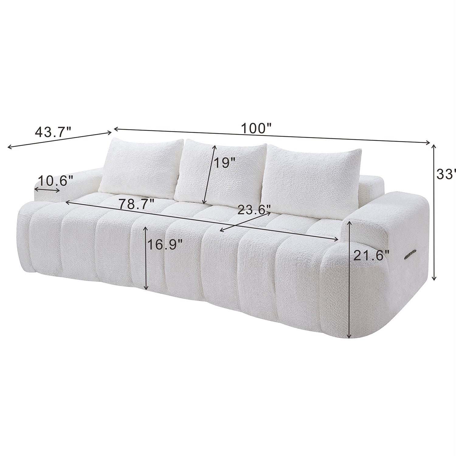 Extra Large Curved Front Compressed Sectional Sofa Home Essentials
