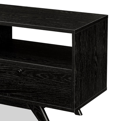 Modern Scandi 3 Door Low Profile TV Stand For TVs Up To 80" Walker Edison